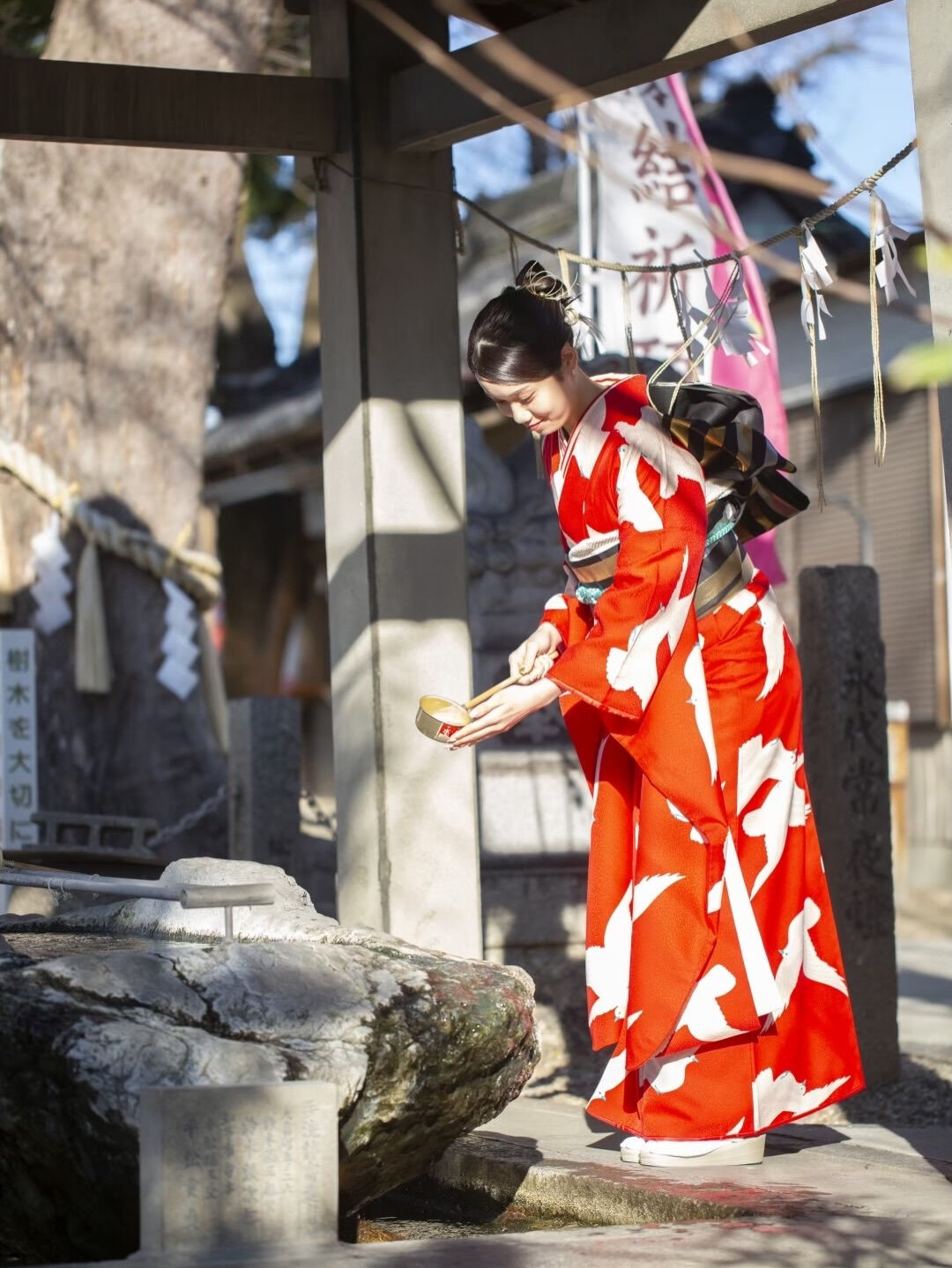 前撮り　田光神社にて