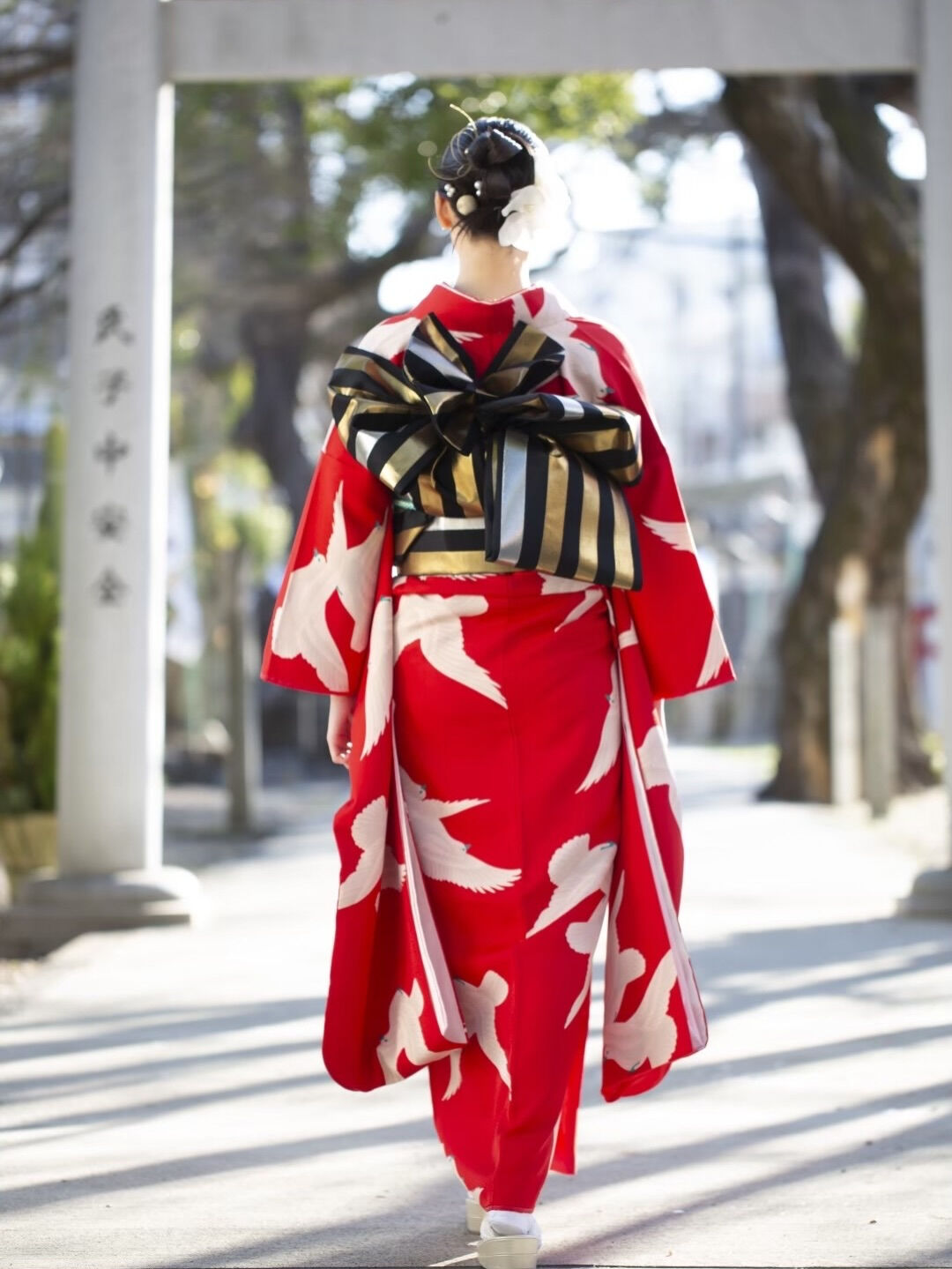 前撮り　田光神社にて